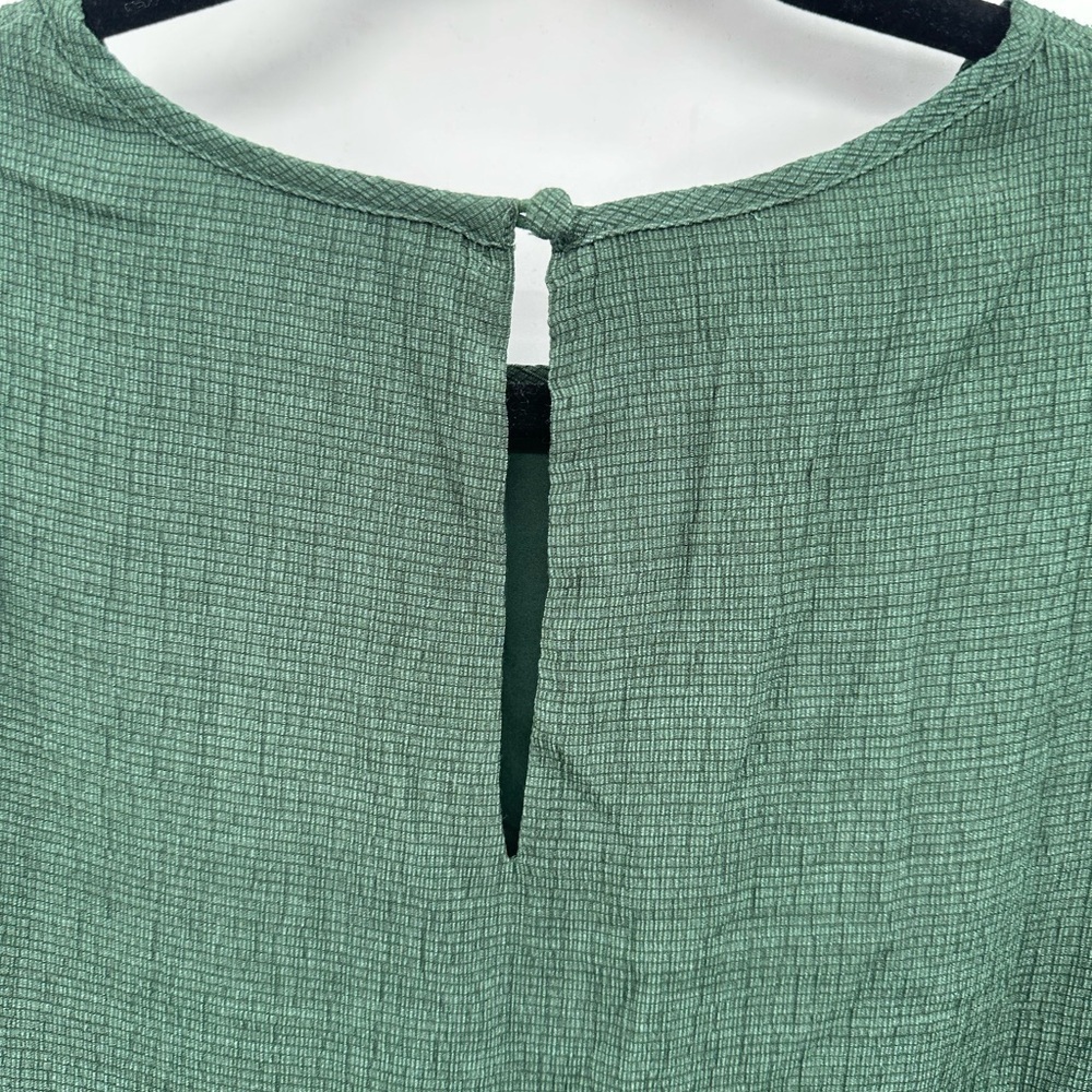 LULUS M long Babydoll Adorable days tiered green cottagecore boho mini dress - Picture 10 of 12